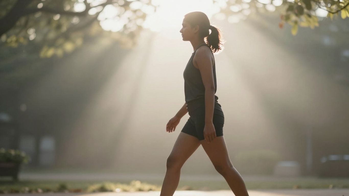 Pessoa com ossos fortes e saudáveis em movimento.