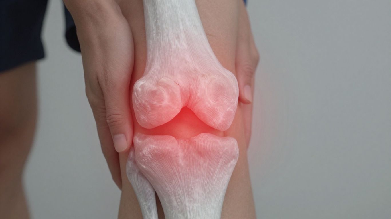 Dor articular e inflamação no joelho.