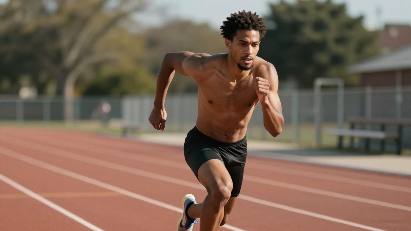 Atleta voltando a praticar esporte após lesão.