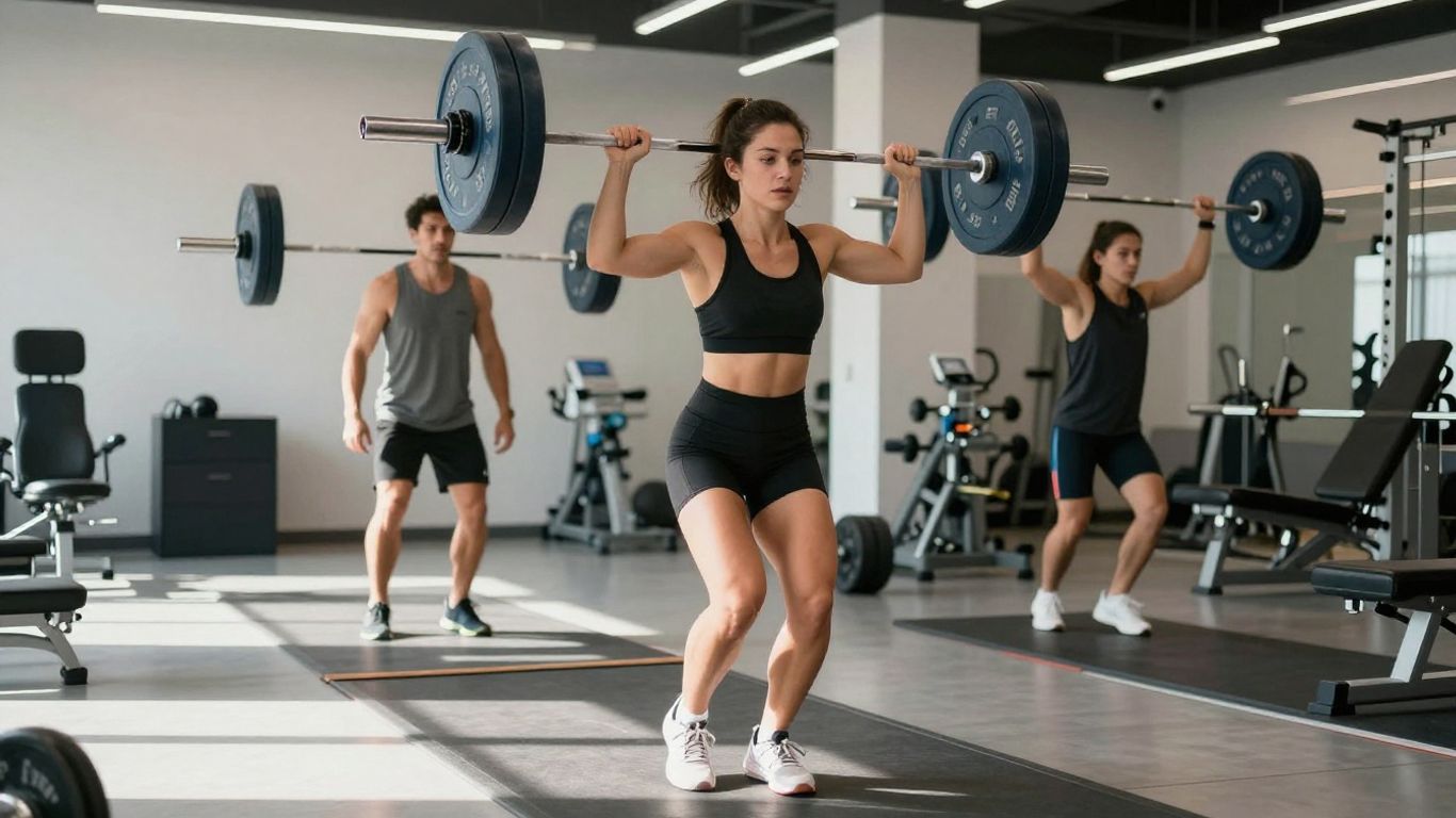 Atleta em movimento em clínica de medicina esportiva moderna.